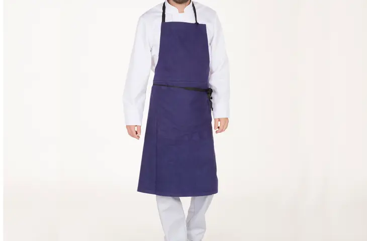 Delantal azul para comercios