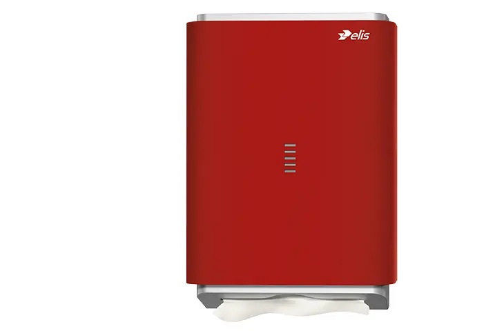 secamanos fusion papel plegado rojo