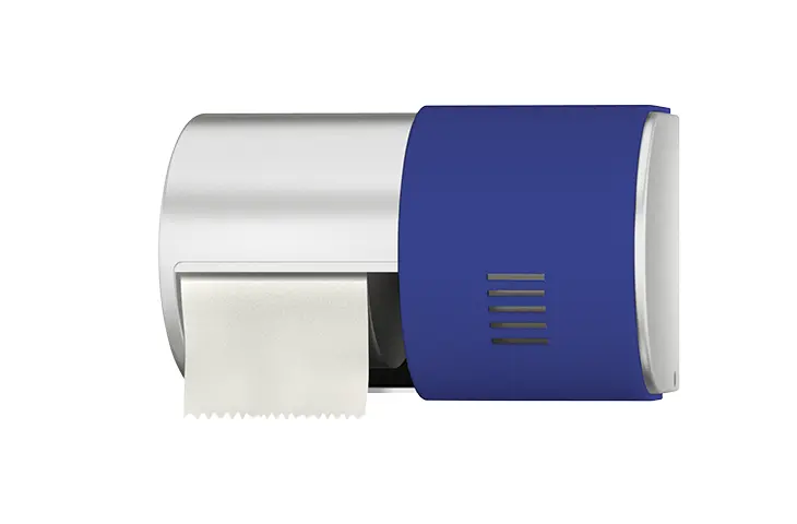 dispensador rollos papel higienico estandar fusion azul