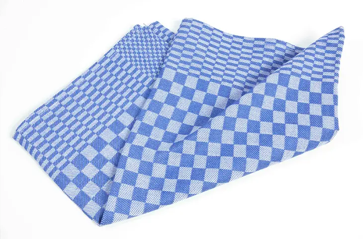 trapo de cocina hornos cuadros azul y blanco