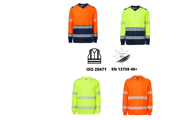 Camiseta con bandas segmentadas