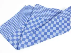 trapo de cocina hornos cuadros azul y blanco