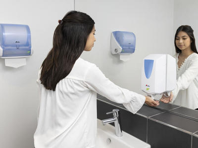 jabon dispensador espuma con reserva sostenible aqualine Elis baño aseo